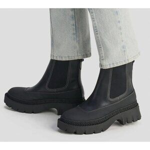 NEW Coach Jayla Chelsea Leather Ankle Platform Boots Women's US 6.5 $275 [jb]